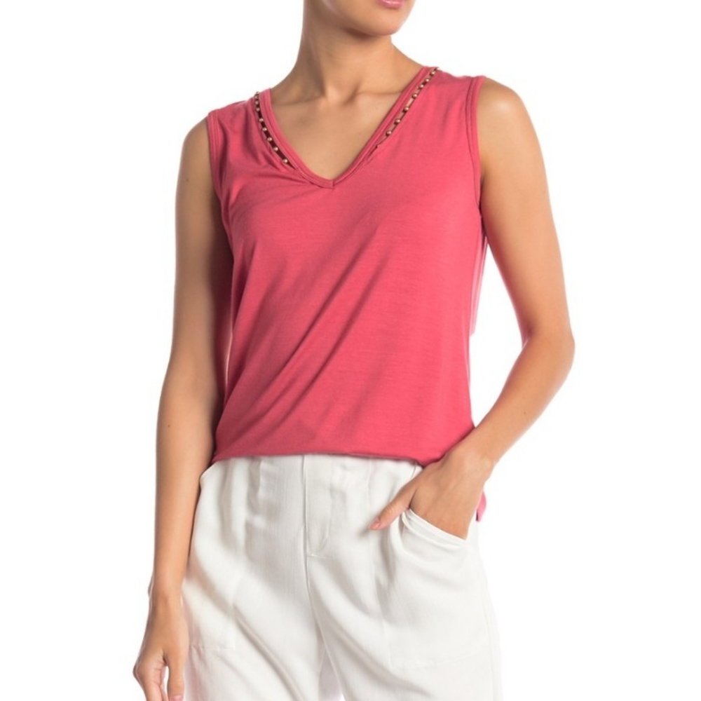 🆕 Nanette Lepore Sleeveless Top Pearl Embroidery